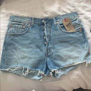 Levi’s high rise 501 jean shorts